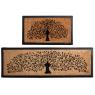Coir door mat with tree design