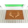 Deer antlers door mat 