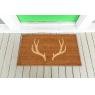 Deer antlers door mat 