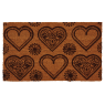 Door mat with 6 hearts