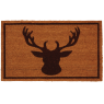 Coconut door mat with deer head design