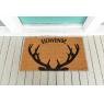 Coconut door mat with horns design