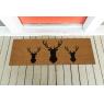 Coconut door mat with 3 deers