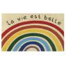 Bleached coco door mat Rainbow design