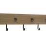Metal and fir wood coat rack