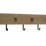 Metal and fir wood coat rack