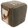 Square cotton pouffe