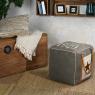 Square cotton pouffe