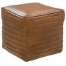 Leather pouffe