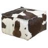 Cow skin pouffe