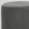 Pouf in light grey velvet 