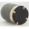 Pouf in light grey velvet 