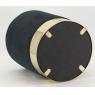 Pouf in black velvet