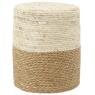 Pouf in jute and corn husk