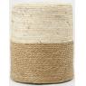 Pouf in jute and corn husk