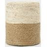 Pouf in jute and corn husk