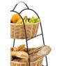 Metal and plastic rattan display stand