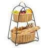 Metal and plastic rattan display stand