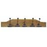 Wood and metal 5 hook hanger