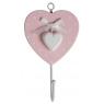 Heart-shaped lacquered wood hook