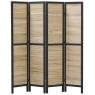 Paulownia wood floor screen with 4 panels