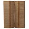 Pine wood and bamboo floor screen