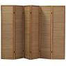 Pine wood and bamboo floor screen