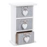 3 drawers mini cabinet with hearts