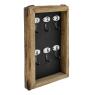 Wall-mounted key holder made from oak and MDF 