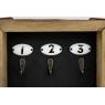Wall-mounted key holder made from oak and MDF 
