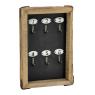 Wall-mounted key holder made from oak and MDF 