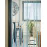 Blue polycotton door curtain