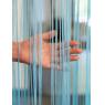 Blue polycotton door curtain