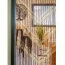 Wooden door curtain