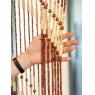 Wooden door curtain