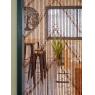 Wooden door curtain