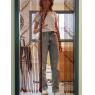 Wooden door curtain