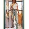 Door curtain in wood