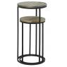 Metal and pine wood plant stands