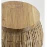 Stool in teak and water hyacinth