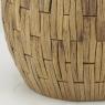 Stool in teak and water hyacinth