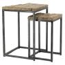 Metal and wood nesting tables