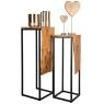 Console tables in metal