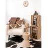 Lacquered metal end table