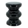 Lacquered metal end table