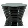 Lacquered metal end table