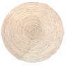 Round natural jute carpet