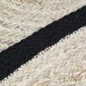 Round jute floor mat with black edge
