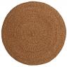 Round and natural seagrass carpet