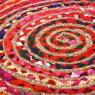 Round cotton and jute carpet